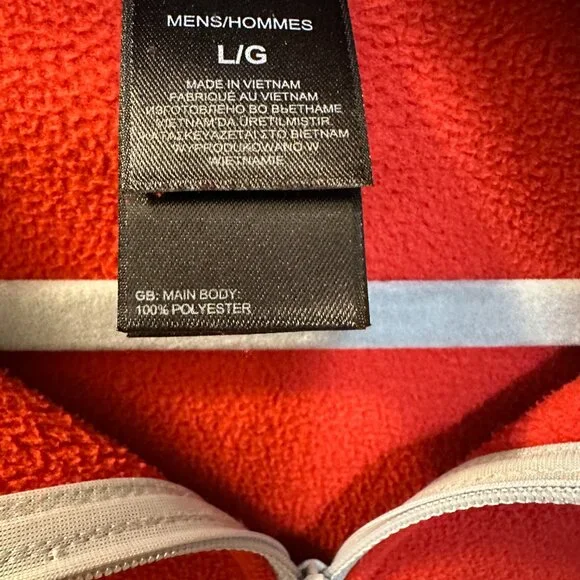 The North Face-Men's Red Fleece Size Large - Picture 2 of 6